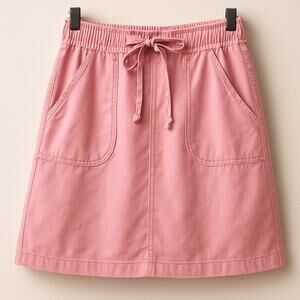 C&C California Pull On Utility Skort Pink Drawstring Skirt Shorts Womens XS